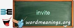 WordMeaning blackboard for invite